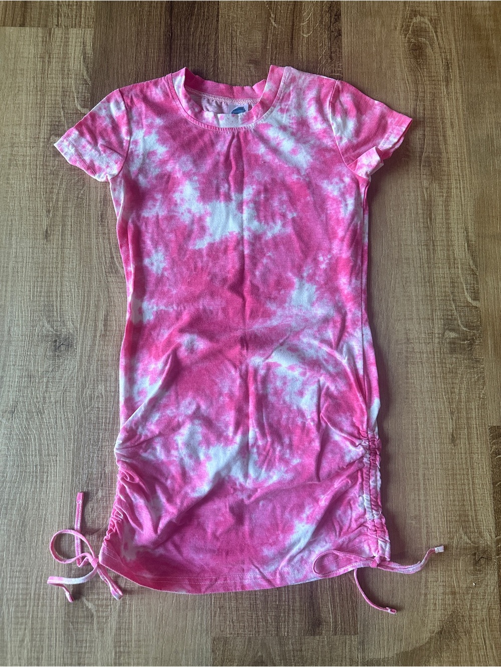 Kids' Pink Tie-Dye Casual Dress